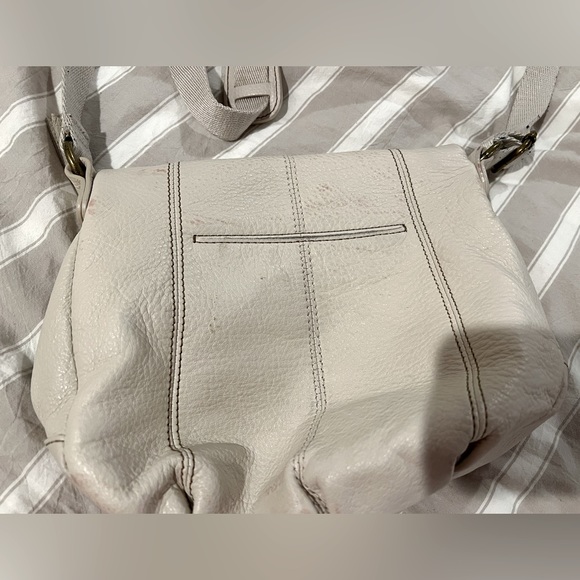 The Sak Deena Flap CrossBody Bag, Bone White or Creamy White color, Soft Leather - Picture 2 of 3